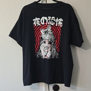 Spencer's Black and Red Short Sleeve Tee with Graphic Design